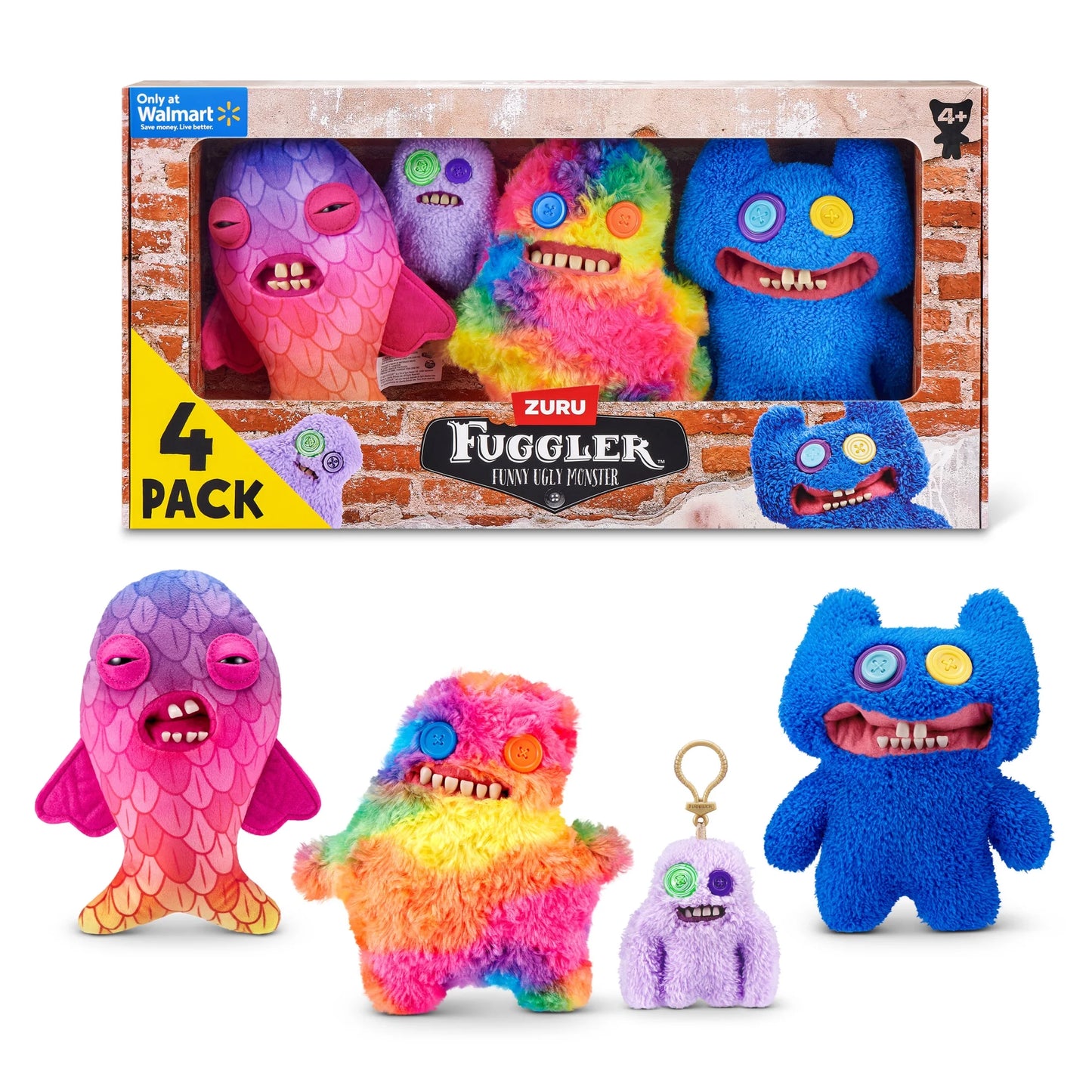 Fuggler Chaos Crew Multipack Limited Edition by ZURU - 4 Piece Plush Set