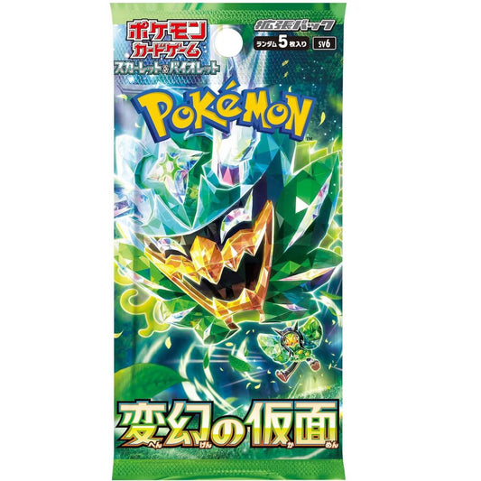 Pokémon TCG SV6 Scarlet & Violet Mask of Change Single Booster Pack Japanese - Sealed - 1 Pack - Moonlight Collectibles product image