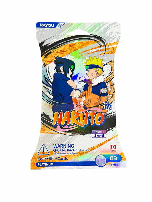 Kayou Naruto Smriti Trading Card Game Chapter Jin Series 3 sleeved booster pack containing 8 randomized cards