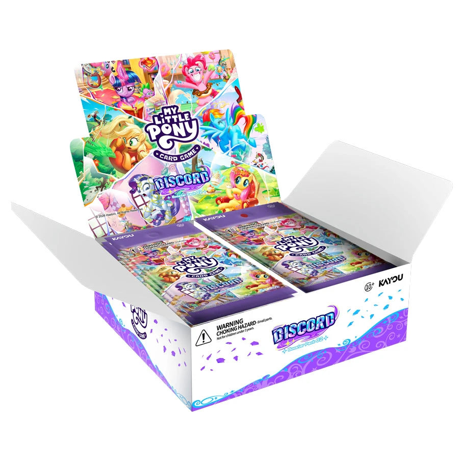 My Little Pony Trading Card Game Series 2 Discord booster display shown for reference; listing includes one sealed 5-card booster pack