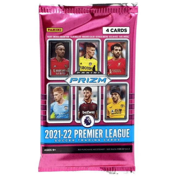 Sealed 2021-22 Panini Prizm Premier League EPL retail soccer four-card pack