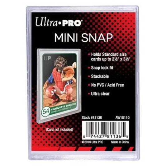 Ultra PRO Mini Snap clear two-piece holder for one standard trading card