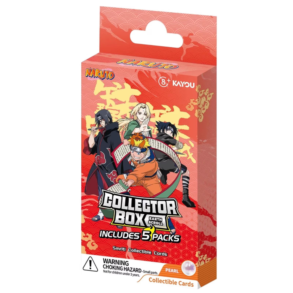 Naruto Kayou Smriti Earth Scroll Series 2 Collector Box containing 5 blind booster packs and 35 randomized trading cards