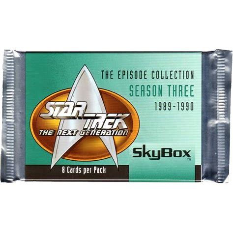 Sealed 1995 SkyBox Star Trek The Next Generation Season 3 Episode Collection trading card pack