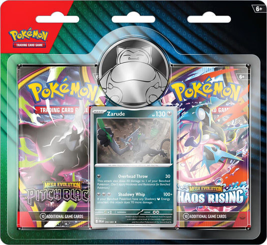 Sealed Pokémon TCG Zarude 056/084 Cosmos Holo 2-pack blister with Pitch Black and Chaos Rising booster packs