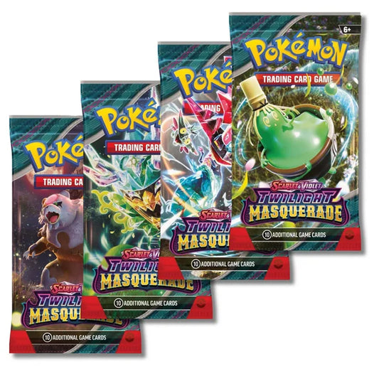 Pokémon TCG Scarlet & Violet Twilight Masquerade Single Booster Pack - Sealed - 1 Pack - Moonlight Collectibles product image