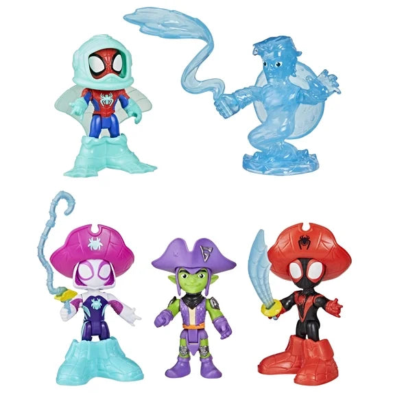 Marvel Spidey and His Amazing Friends Water-Webs Open Water & Pirates 5-Figure Pack