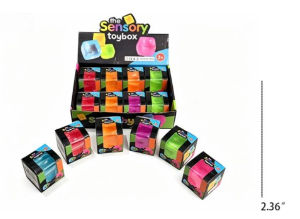The Sensory Toybox Ice Cubes Squeeze Ball Single Assorted Neon Cube