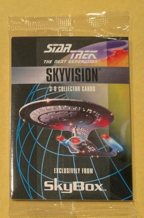 Sealed 1994 SkyBox SkyVision Star Trek The Next Generation 3-D six-card pack