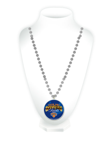 New York Knicks 2026 NBA Champions Silver Sports Beads and Medallion