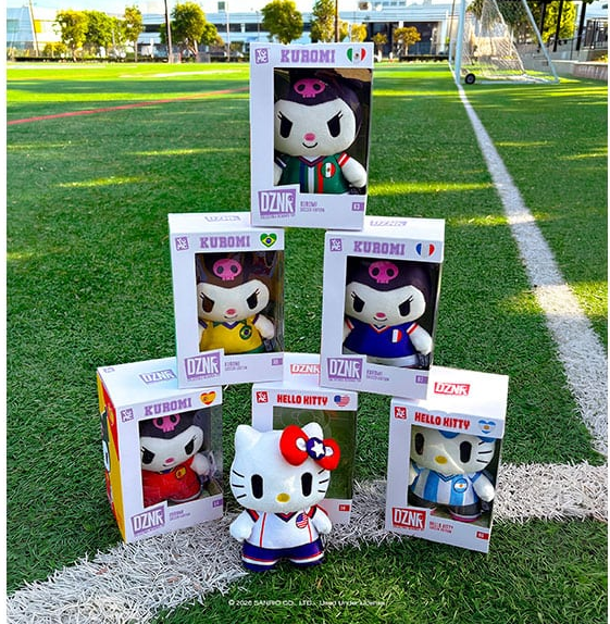 YuMe Hello Kitty and Friends DZNR Soccer Edition Kuromi 7-Inch Plush