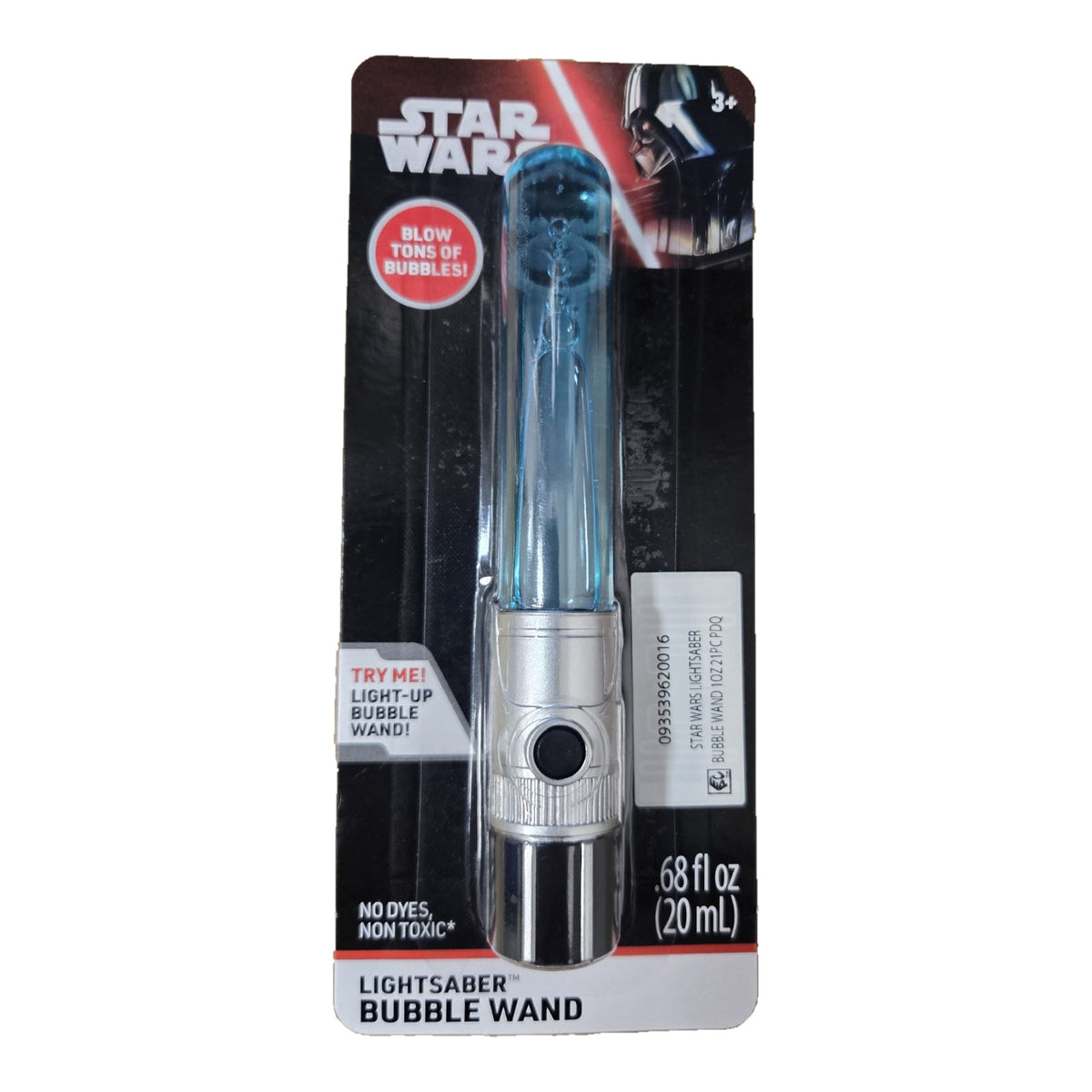 Star Wars Lightsaber Light-Up Bubble Wand Toy Assorted Character New Sealed