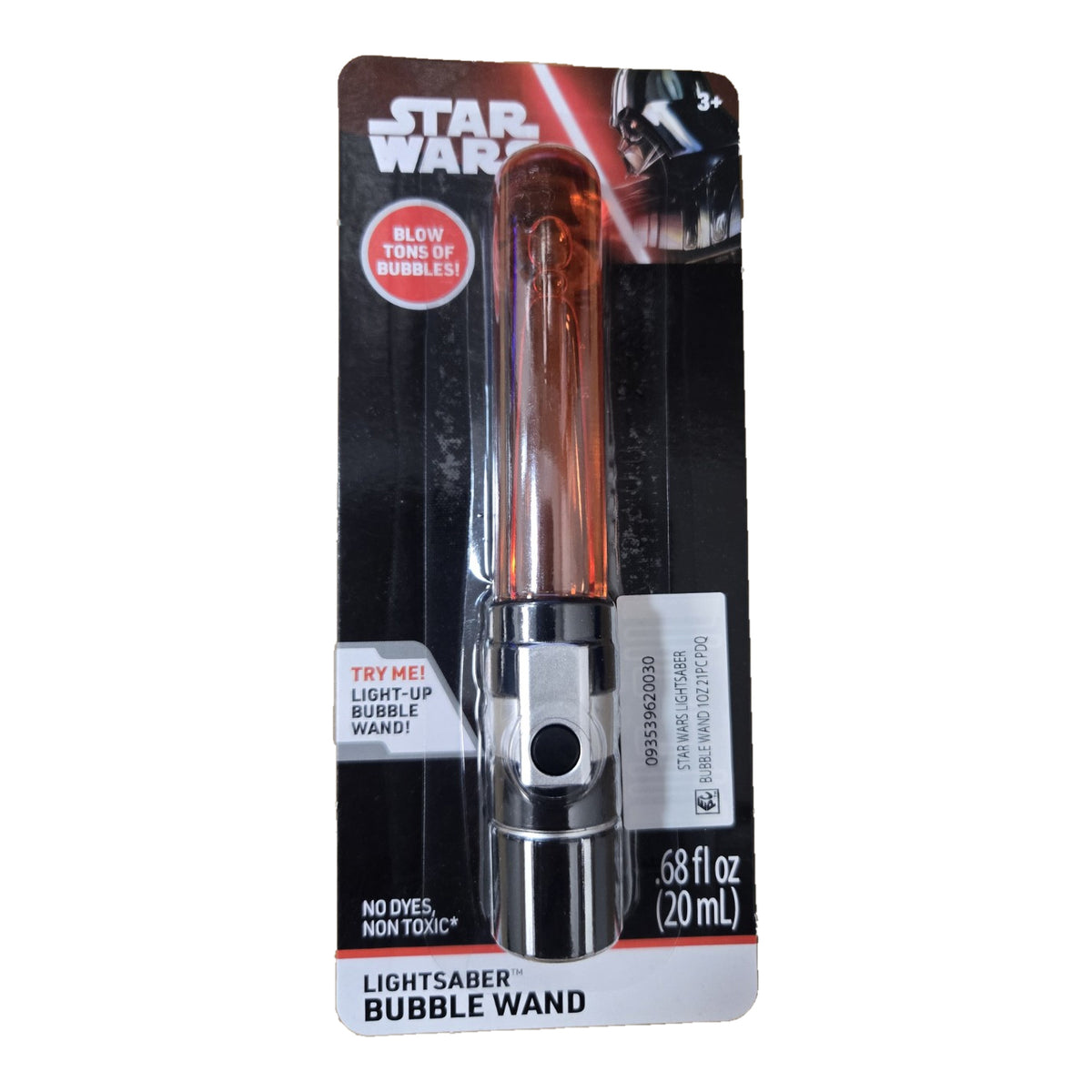 Star Wars Lightsaber Light-Up Bubble Wand Toy Assorted Character New Sealed