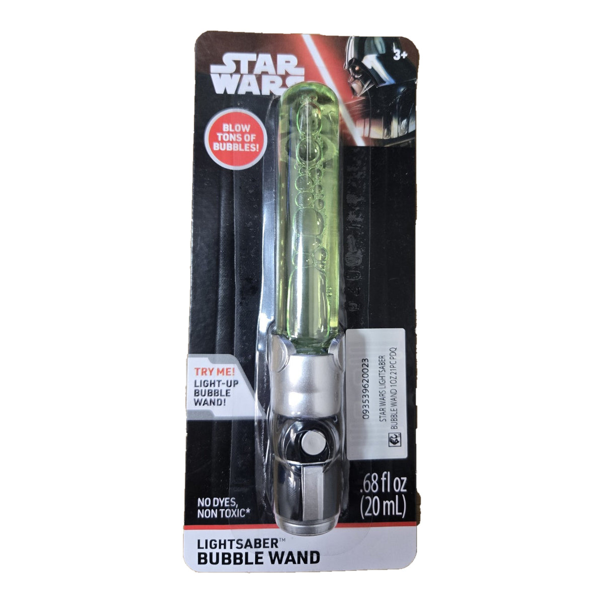 Star Wars Lightsaber Light-Up Bubble Wand Toy Assorted Character New Sealed