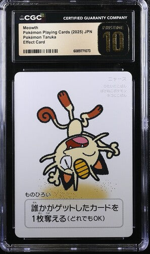 2025 Japanese Pokémon Taruka Meowth Effect Card graded CGC Pristine 10