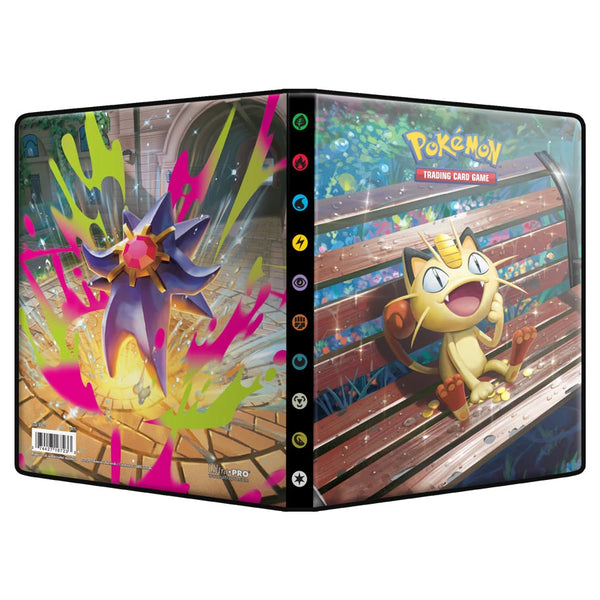 Ultra Pro Pokémon Perfect Order 4-Pocket Portfolio Binder – Meowth / Mega Starmie