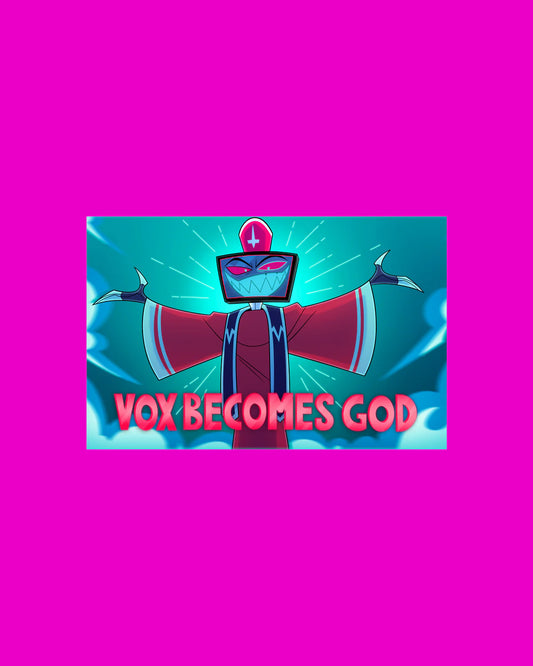 Hazbin Hotel Vox Becomes God Vox Graphics Mini Poster — Dark Fantasy Art Print (11" X 17") - single item listing, image for visual reference only