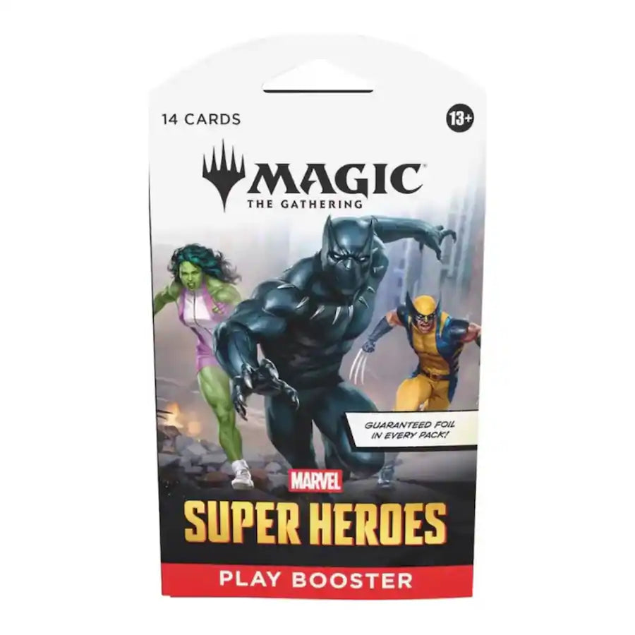Sealed Magic The Gathering Marvel Super Heroes sleeved Play Booster pack