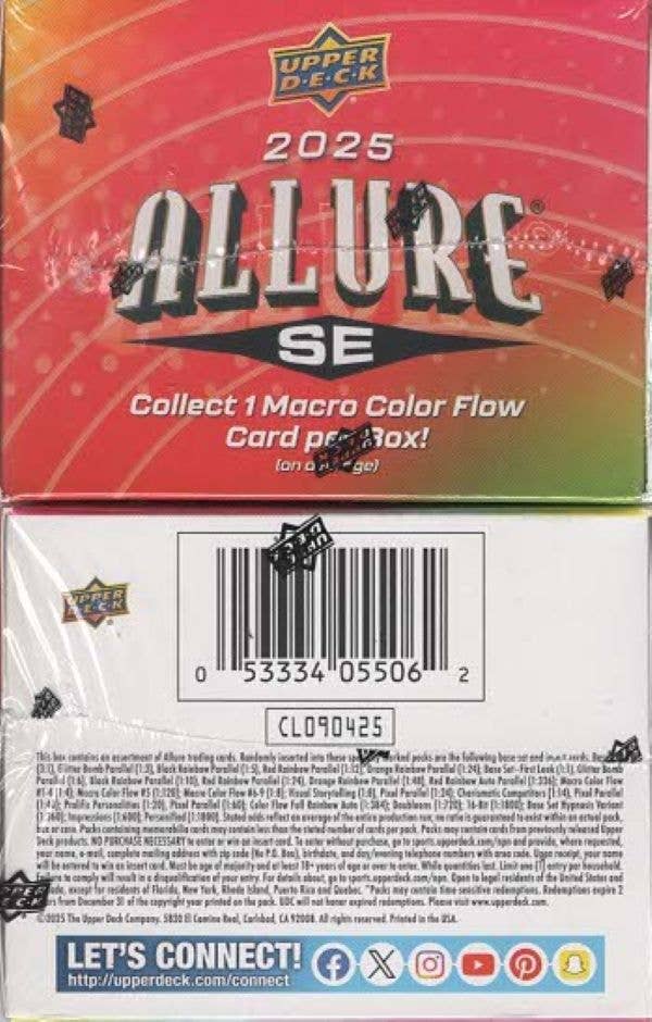 2025 Upper Deck Allure SE Multi-Sport 20ct. Blaster Box