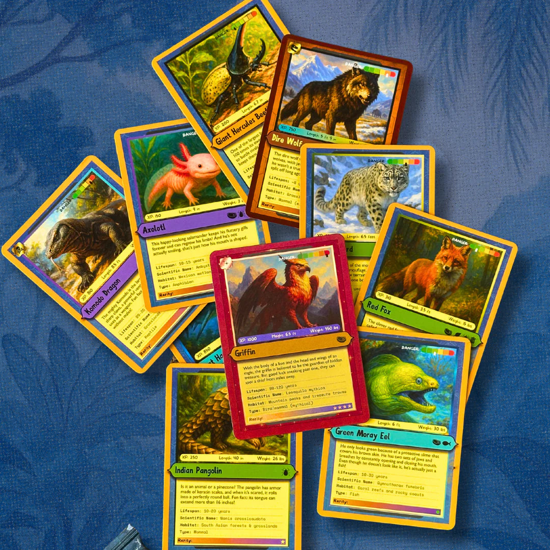 Creature Cards Series 1 Mystery Pack – 9 Cards + 1 Holo Guaranteed - Moonlight Collectibles product image