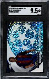 2023-24 Topps Chrome UCC Ronaldinho Starball Debut card SD-12 graded SGC 9.5 MT+