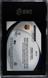 2023-24 Topps Chrome UCC Ronaldinho Starball Debut #SD-12 SGC 9.5 MT+