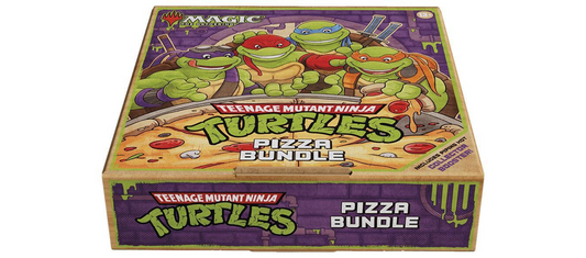 Magic The Gathering Teenage Mutant Ninja Turtles Pizza Bundle with Play Boosters Collector Booster pizza lands and Spindown counter