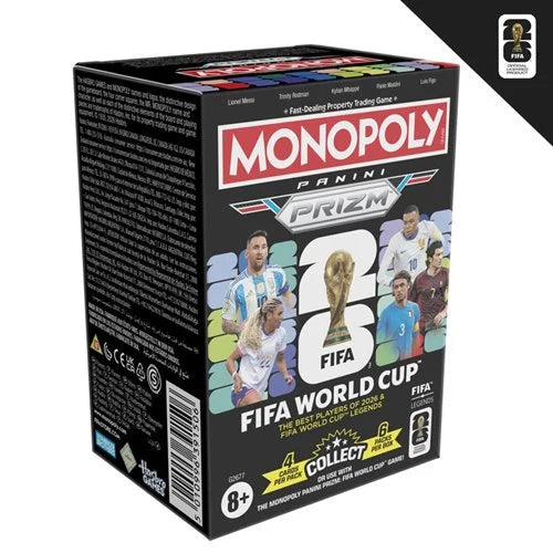 Monopoly Panini Prizm FIFA World Cup Trading Cards Booster Box (6 Packs) - Sealed - single item listing, image for visual reference only