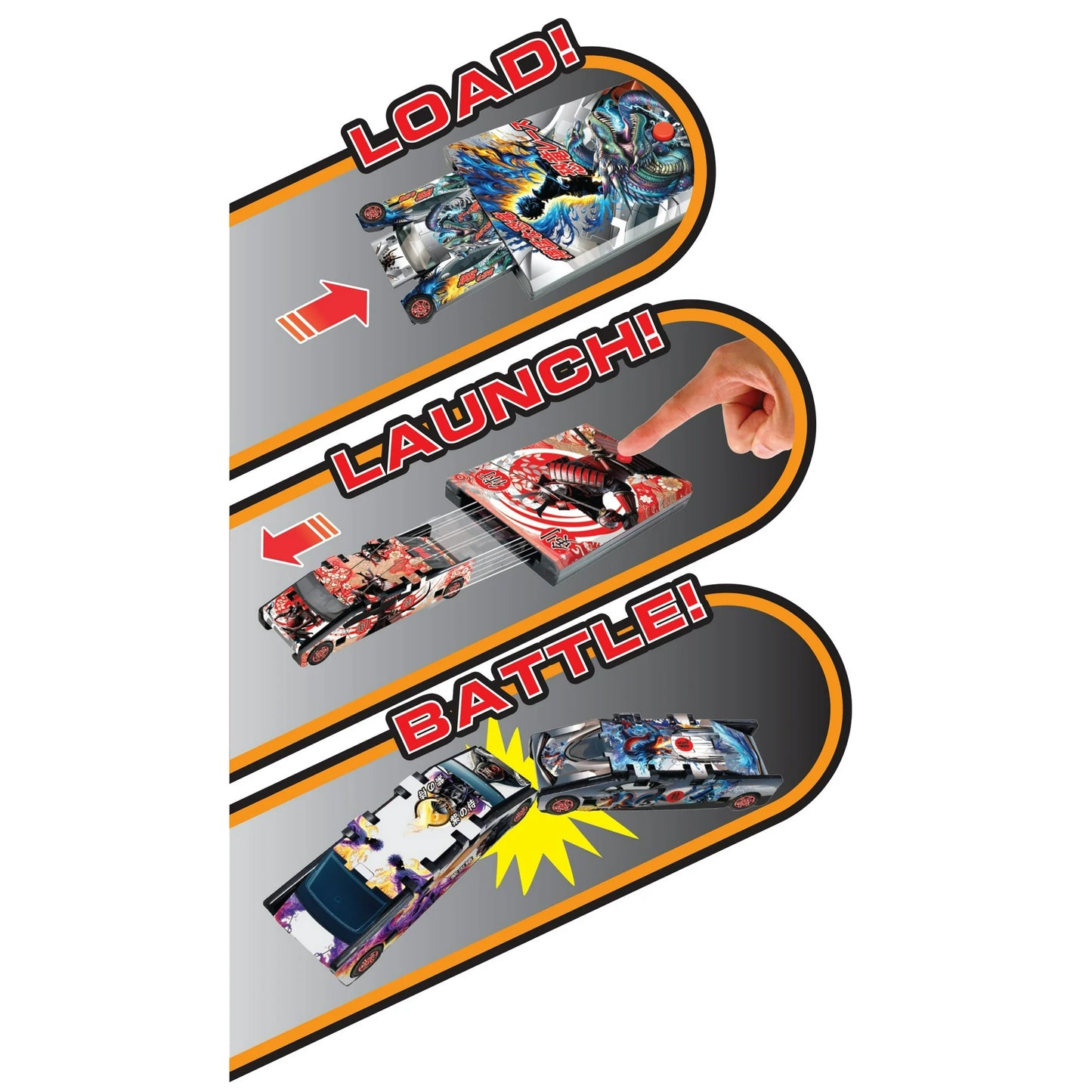Circuit Samurai Transforming Toy Race Car – Battery-Free Launch & Flip Action Vehicle - Moonlight Collectibles product image