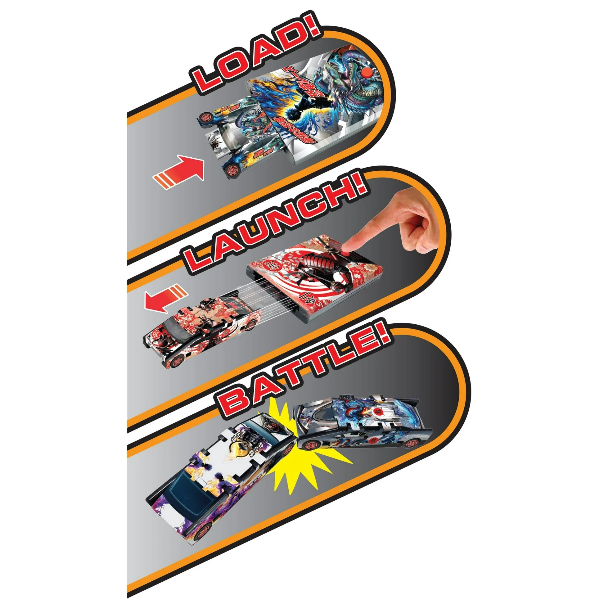Circuit Samurai Transforming Toy Race Car – Battery-Free Launch & Flip Action Vehicle - Moonlight Collectibles product image