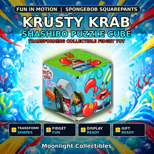 Fun In Motion Shashibo SpongeBob SquarePants Krusty Krab Puzzle Cube - Toy / Figure
