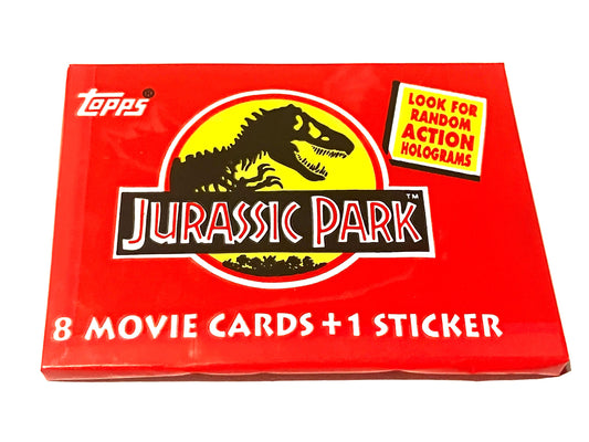 Sealed 1993 Topps Jurassic Park Series 1 movie trading card pack