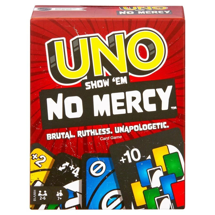 UNO Show 'Em No Mercy card game package by Mattel