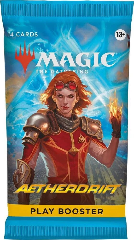 Magic The Gathering Aetherdrift Play Booster Pack containing 14 cards