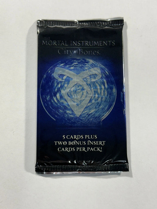 Sealed 2013 Leaf The Mortal Instruments City of Bones trading card pack with 5 cards and 1 insert