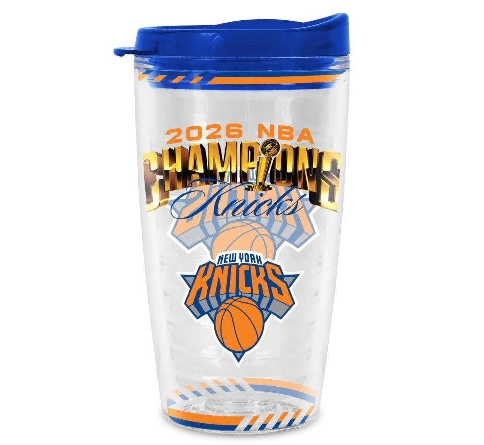 Rico Industries New York Knicks 16 oz double-wall clear acrylic tumbler