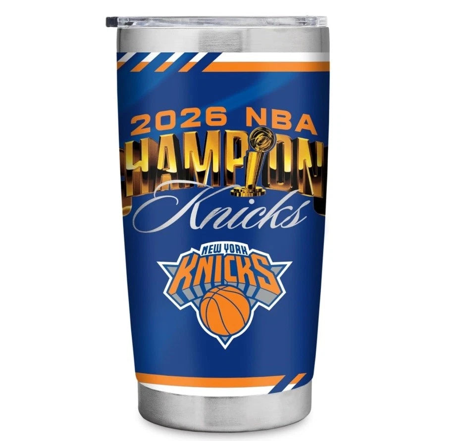 Rico Industries New York Knicks 20 oz stainless steel tumbler with lid