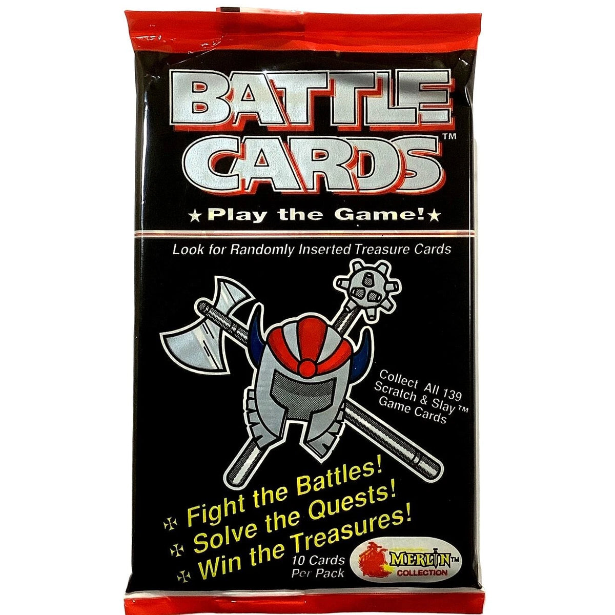 Sealed 1993 Steve Jackson's Battle Cards Merlin Collection vintage CCG booster pack containing 10 cards