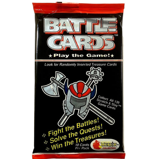 Sealed 1993 Steve Jackson's Battle Cards Merlin Collection vintage CCG booster pack containing 10 cards