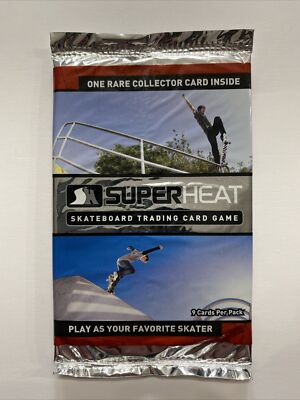Sealed 2011 Konami Super Heat Skateboard TCG Throwdown booster pack containing nine cards