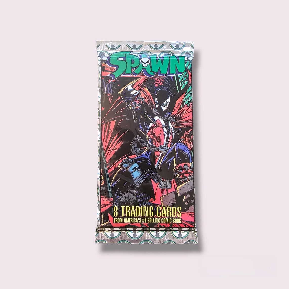 Sealed 1995 Spawn trading card pack containing 8 cards with America's number one selling comic text