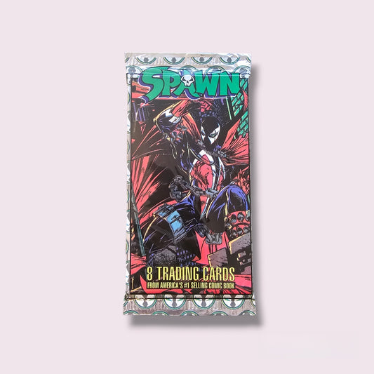 Sealed 1995 Spawn trading card pack containing 8 cards with America's number one selling comic text