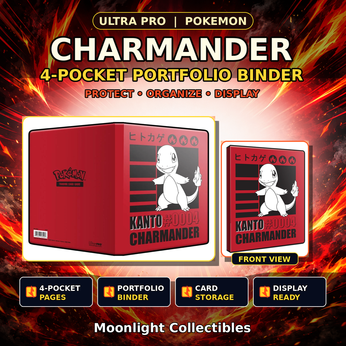 Ultra Pro Pokémon Charmander 4-Pocket Portfolio Binder